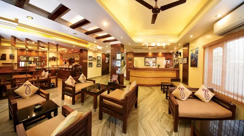 Exterior architecture of Hotel Middle Path & Spa in North Lakeside, Pokhara